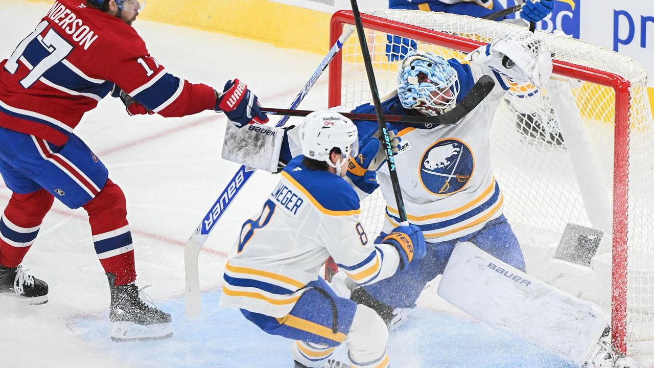 Caufield scores twice, including OT winner, as Canadiens edge Sabres