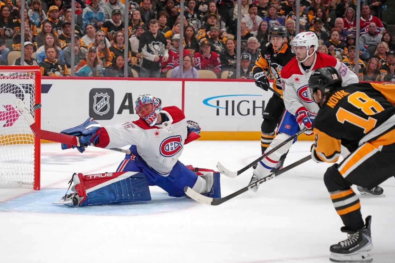 Novak scores in overtime as Penguins survive blown lead to edge Canadiens