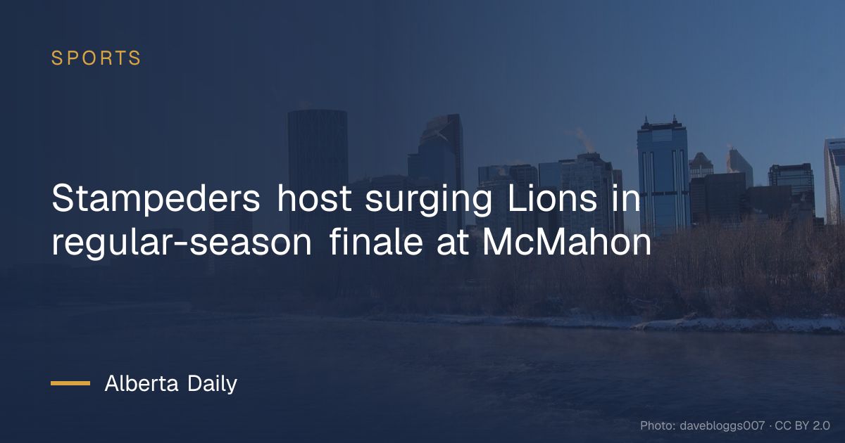 Stampeders host surging Lions in regular-season finale with playoff hopes on the line