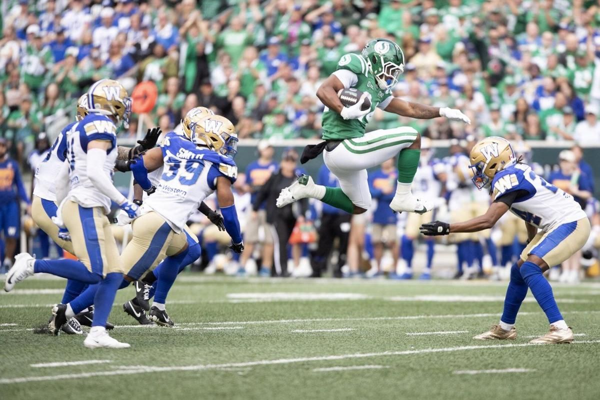 Stevens' 3 TDs Lead Roughriders to Overtime Thriller Over Blue Bombers in Labour Day Classic