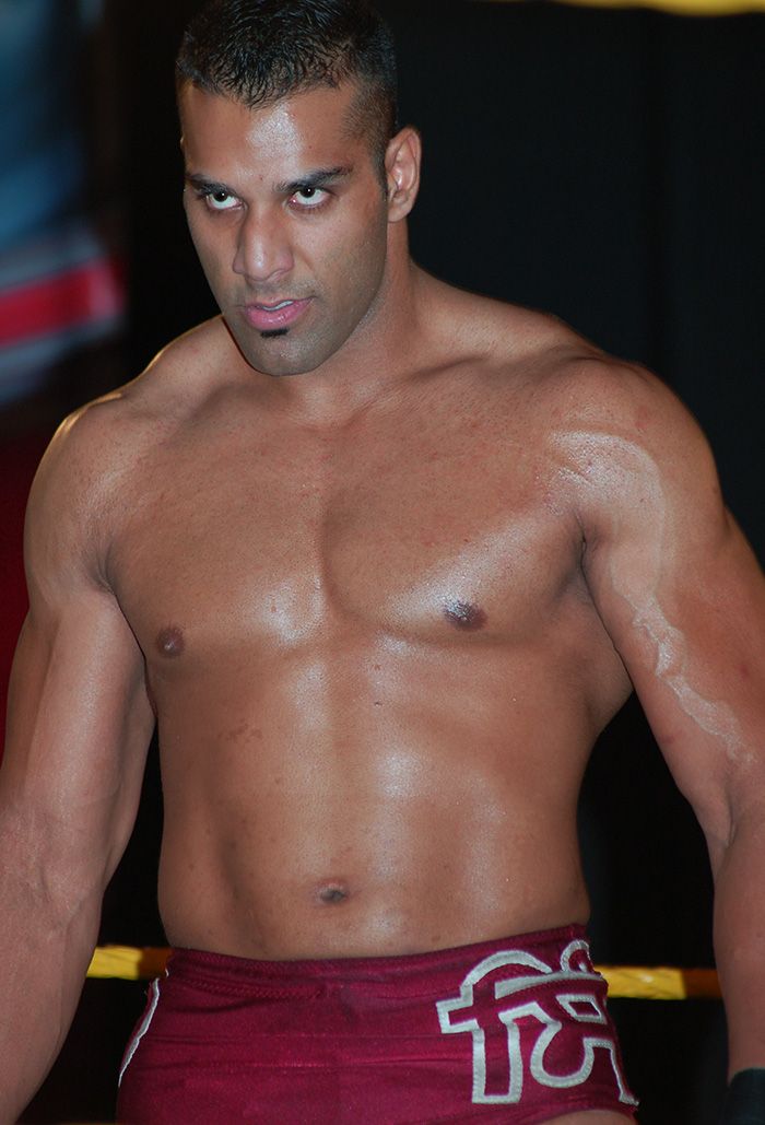 Photo I took of Jinder Mahal on Feb. 17th 2011 in Tampa Florida and the Florida Championship Wrestling arena.