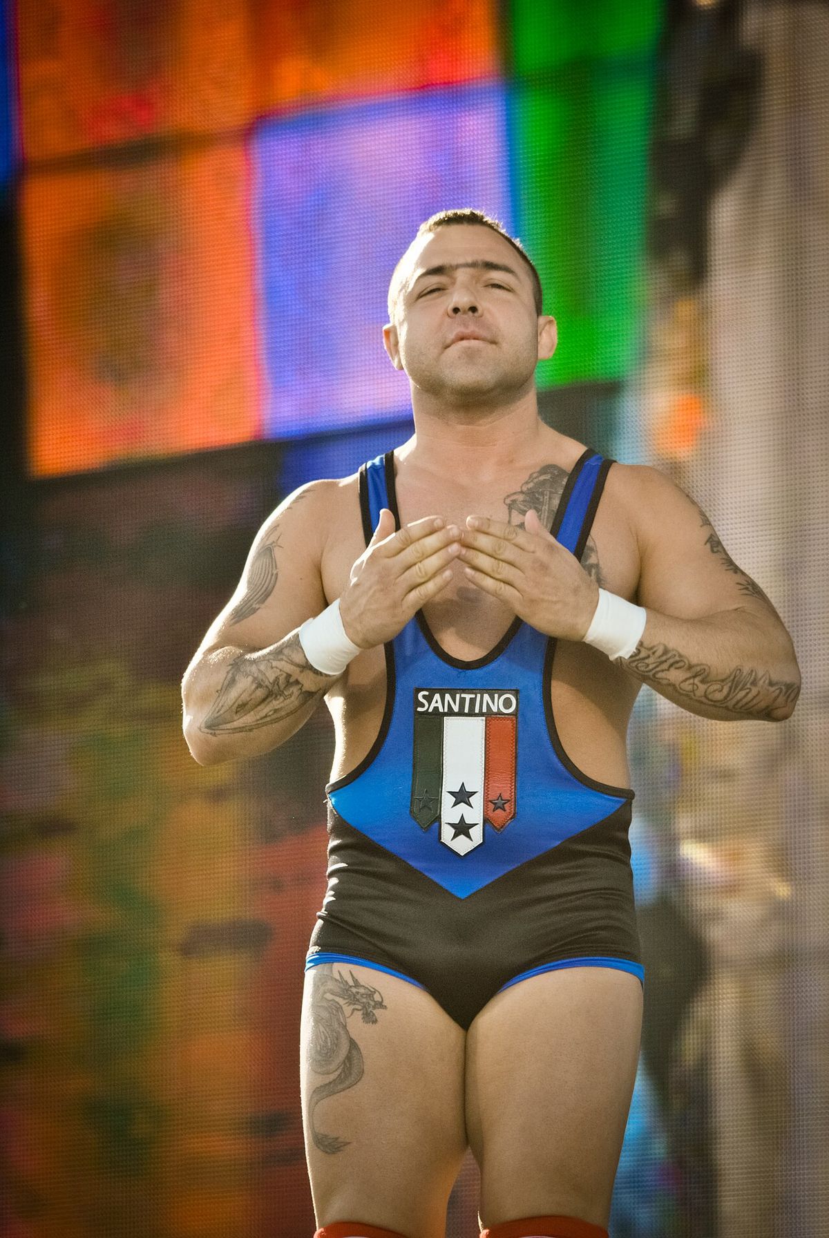Santino Marella at WWE's Tribute to the Troops show in Fort Hood, Texas, on December 11, 2010.