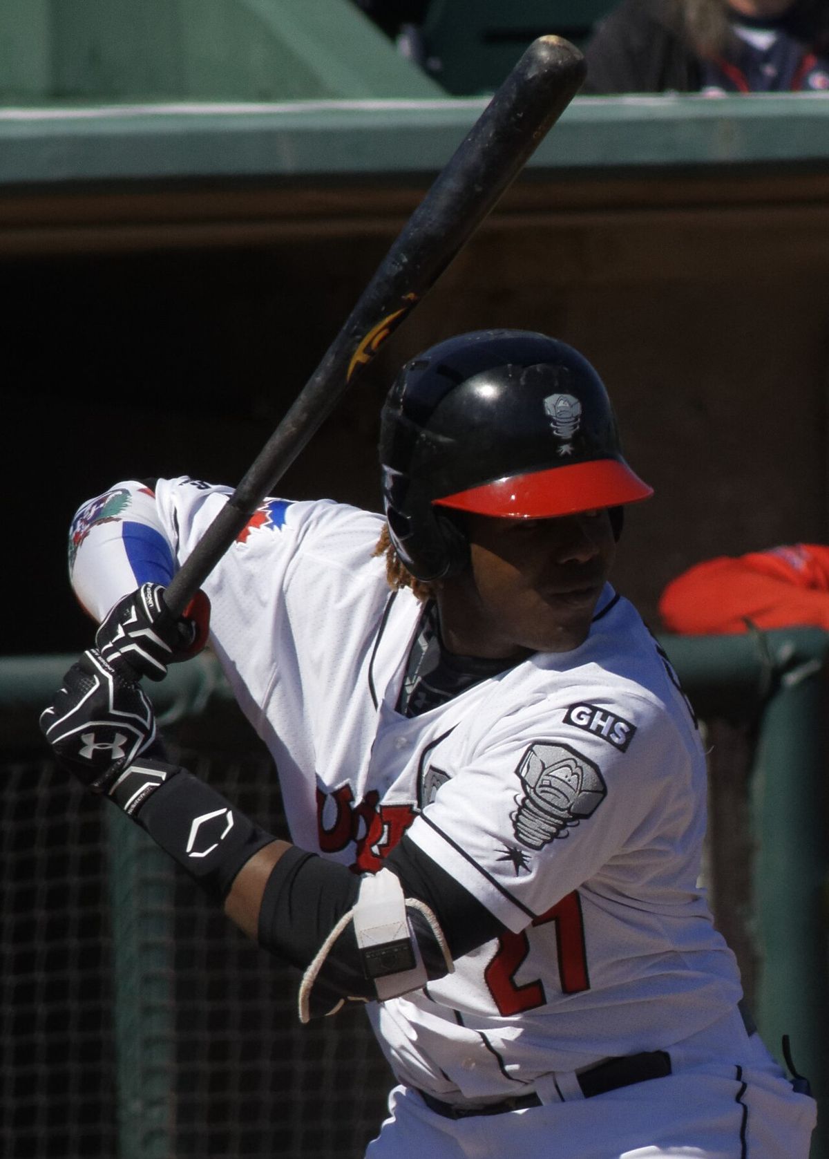 Vladimir Guerrero Jr. with the Lansing Lugnuts in 2017