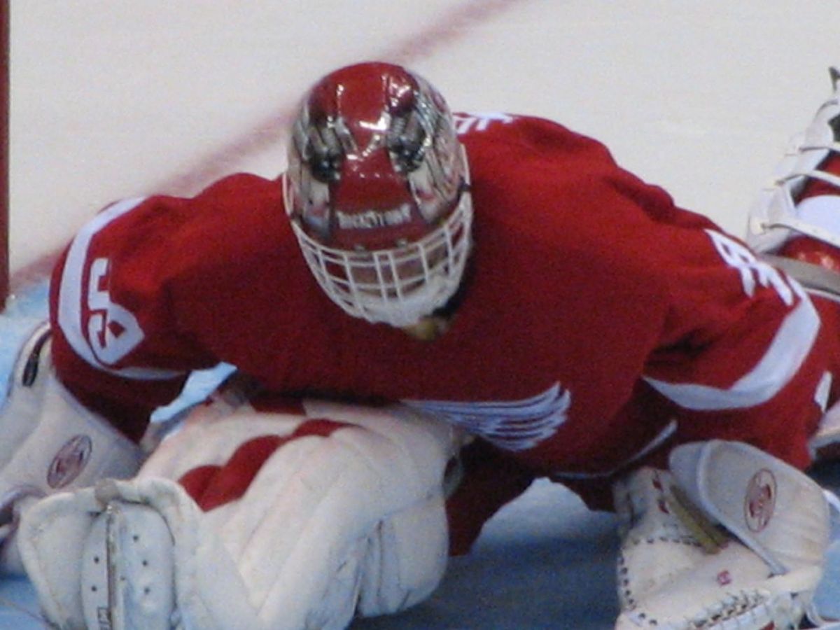 Photo of w:Dominik Hasek of the w:Detroit Red Wings