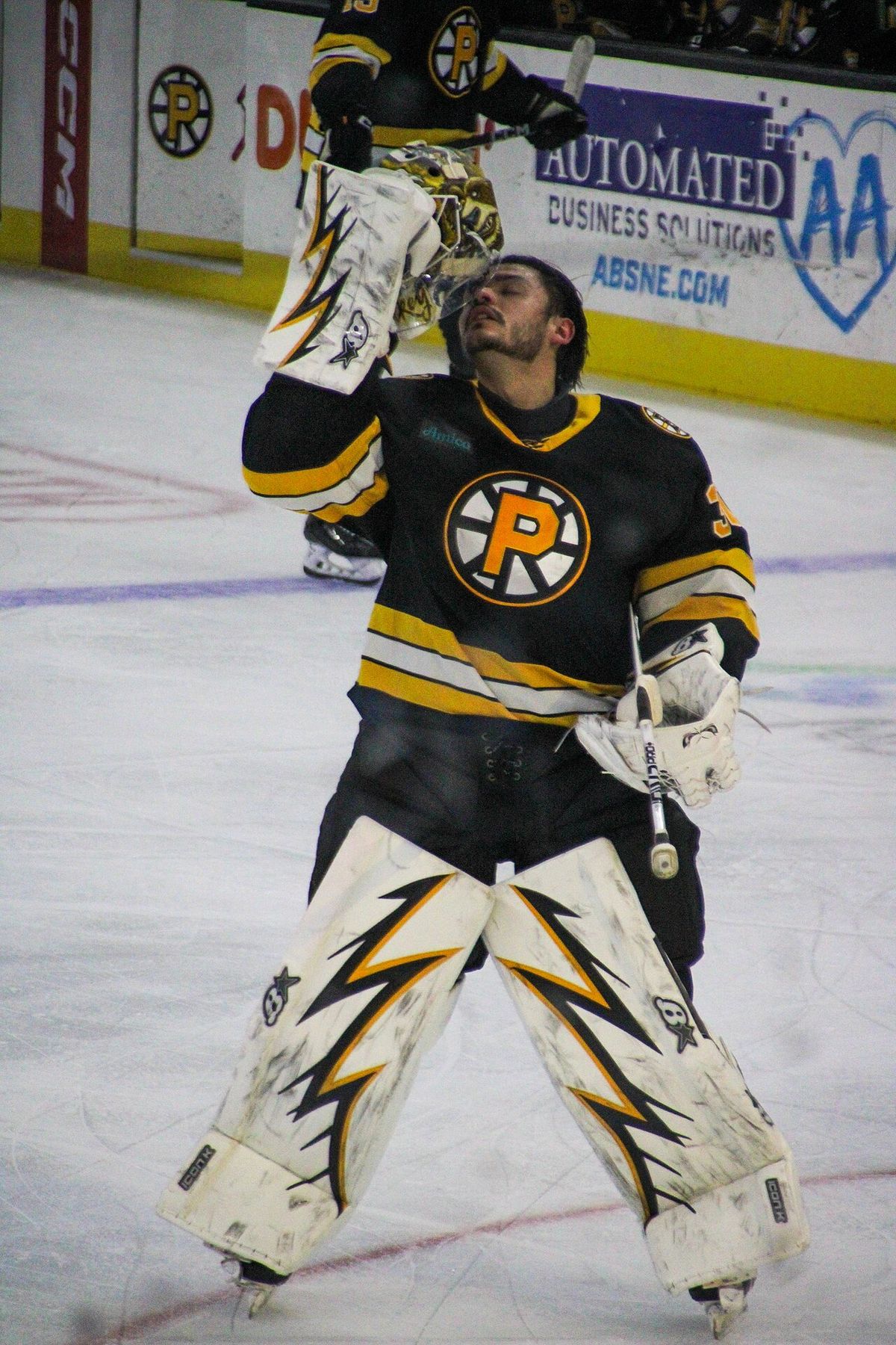 Michael DiPietro with the Providence Bruins in 2024
