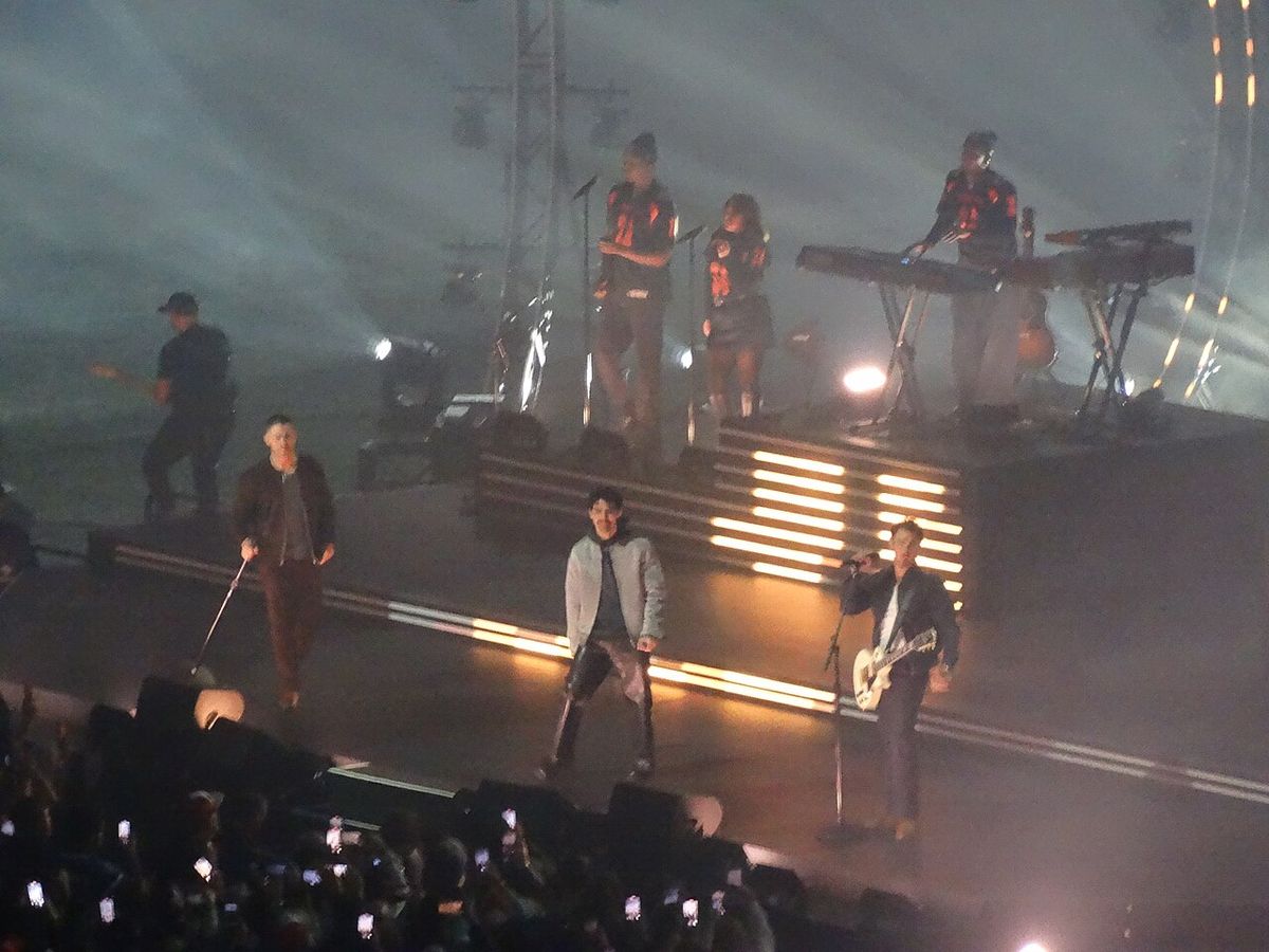 The Jonas Brothers play the halftime show in the 111th Grey Cup championship game in Vancouver.