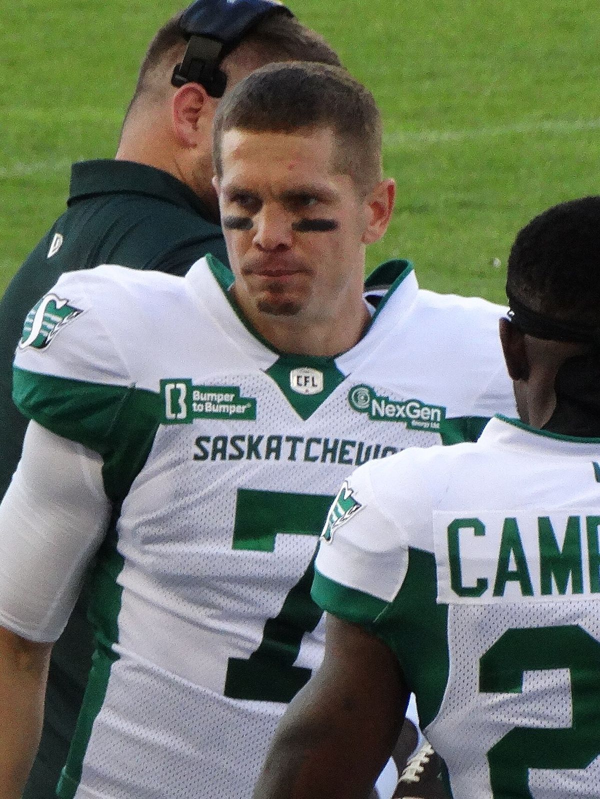 Trevor Harris, quarterback for the Saskatchewan Roughriders.