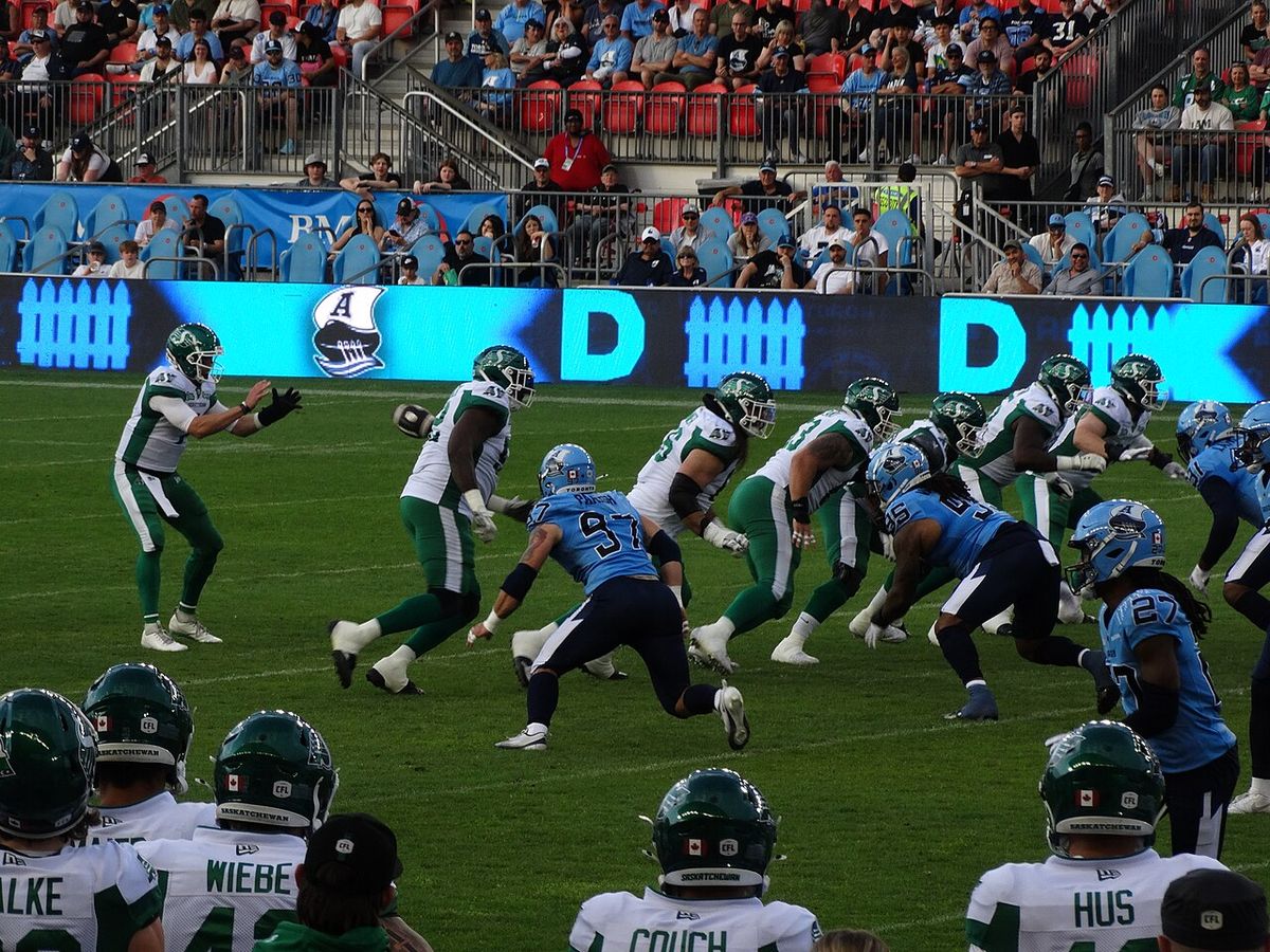The Saskatchewan Roughriders played the Toronto Argonauts in Toronto on June 20, 2025.