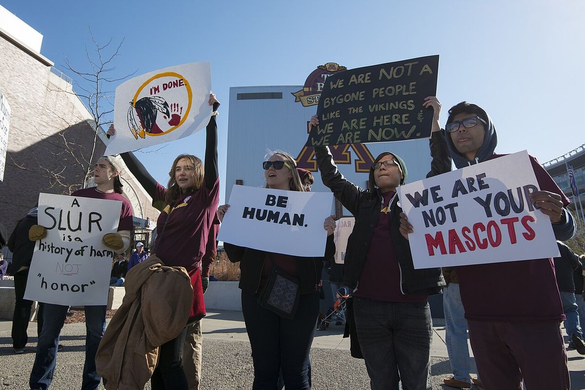 Protest of Washington NFL team in Minneapolis