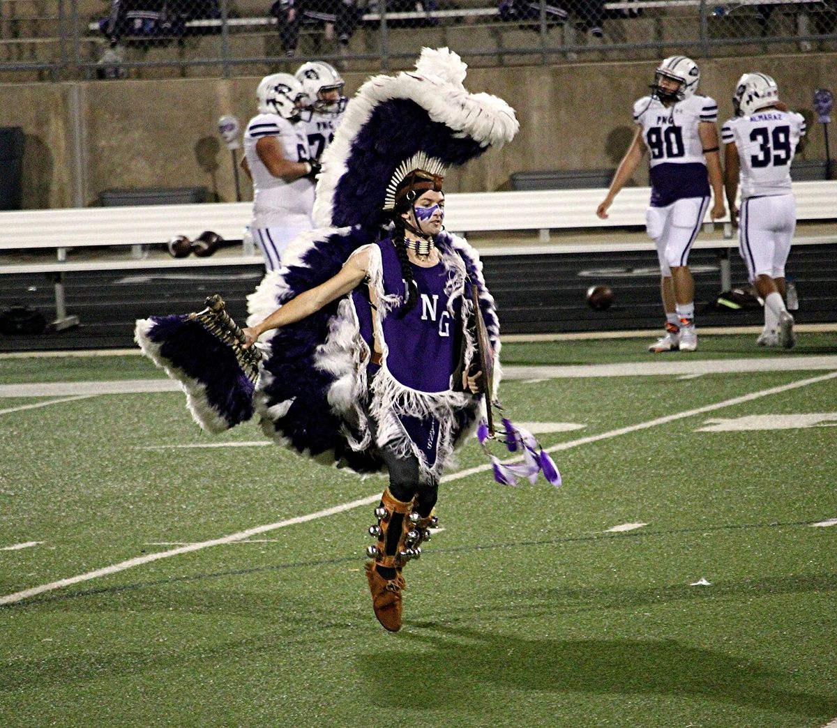 Thurgood Marshall High School (TMHS Buffs) vs. Port Neches-Groves High School (PN-G Indians) Hall Stadium, Missouri City, TX, 12-10-20 PN-G