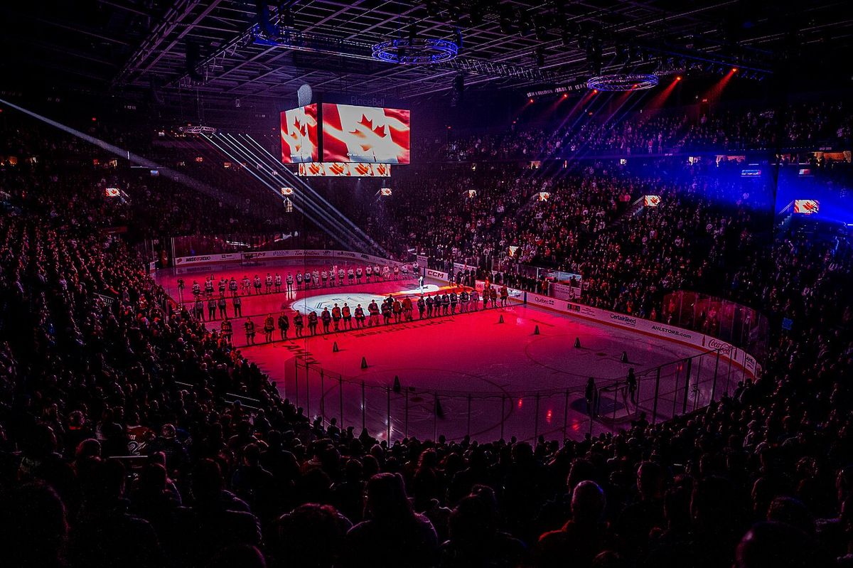 LAVAL, CANADA - FEBRUARY 5: The 2023 AHL All-Star Skills Competition at the Place Bell on February 5, 2023 in Laval, QC, Canada. (Photo by M