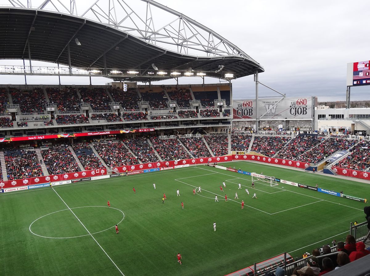 An exhibition game of the Canadian national women's team vs the USA national women's team. It was the second largest crowd ever to watch a s