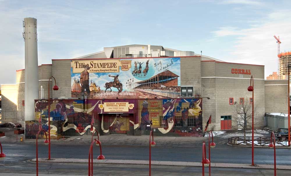 The Stampede Corral in Calgary, Alberta. Photo by Chuck Szmurlo taken March 17, 2007 with a Nikon D200 and a Nikon 12-24 f4 lens.