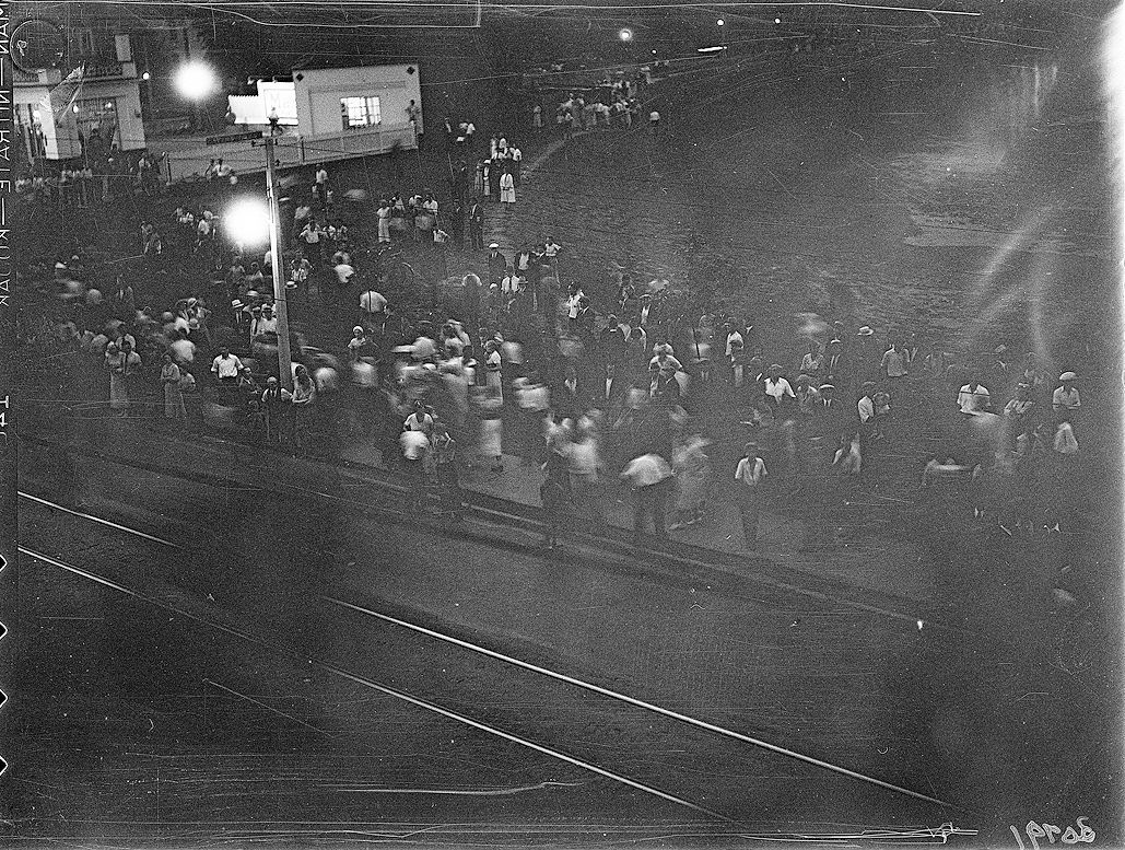 The only known photograph of the Christie Pits riot